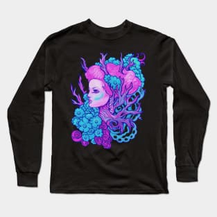 Blue Posy Spring Dryad Long Sleeve T-Shirt